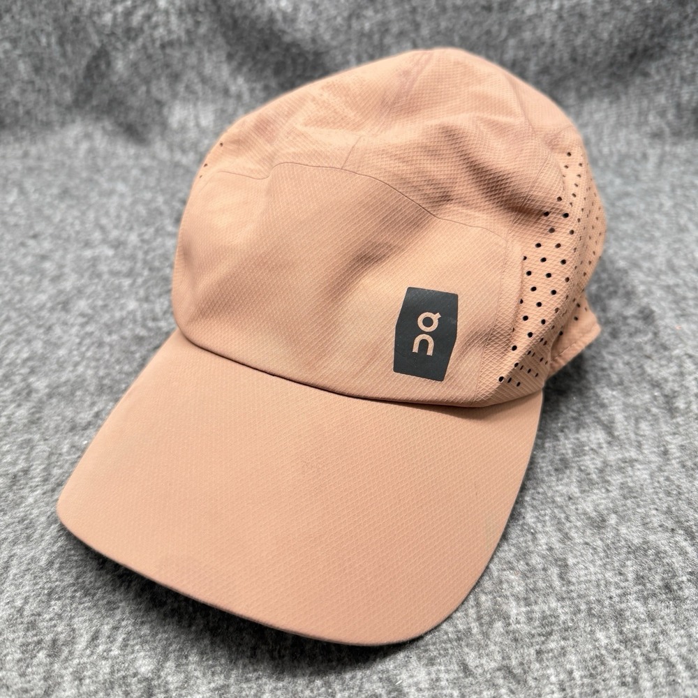 On Cloud Lightweight Running Cap Unisex OSFA Mocha Tan Perforated Panel Hat